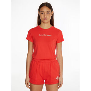 Calvin Klein dámské červené tričko - S (XL1)